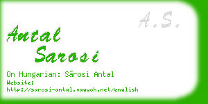 antal sarosi business card